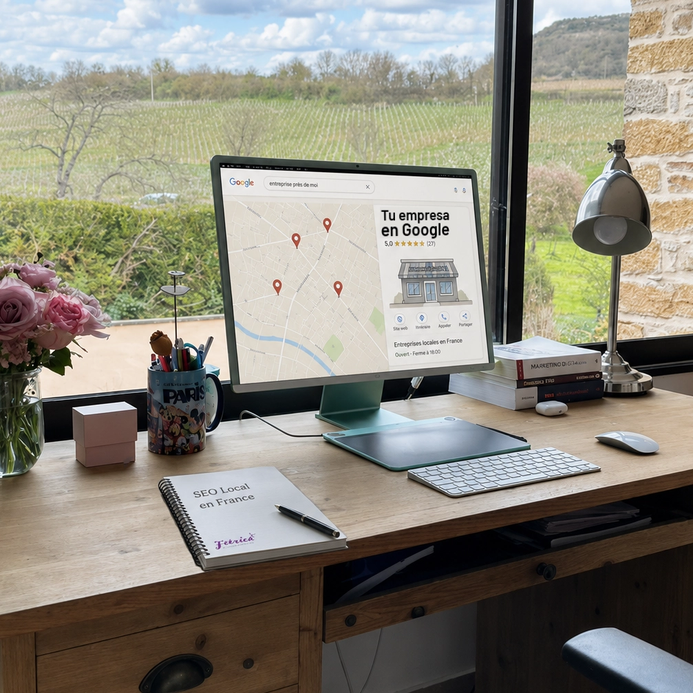 Servicio de SEO Local, una estrategia completa para posicionar una empresa español con sede en Francia.